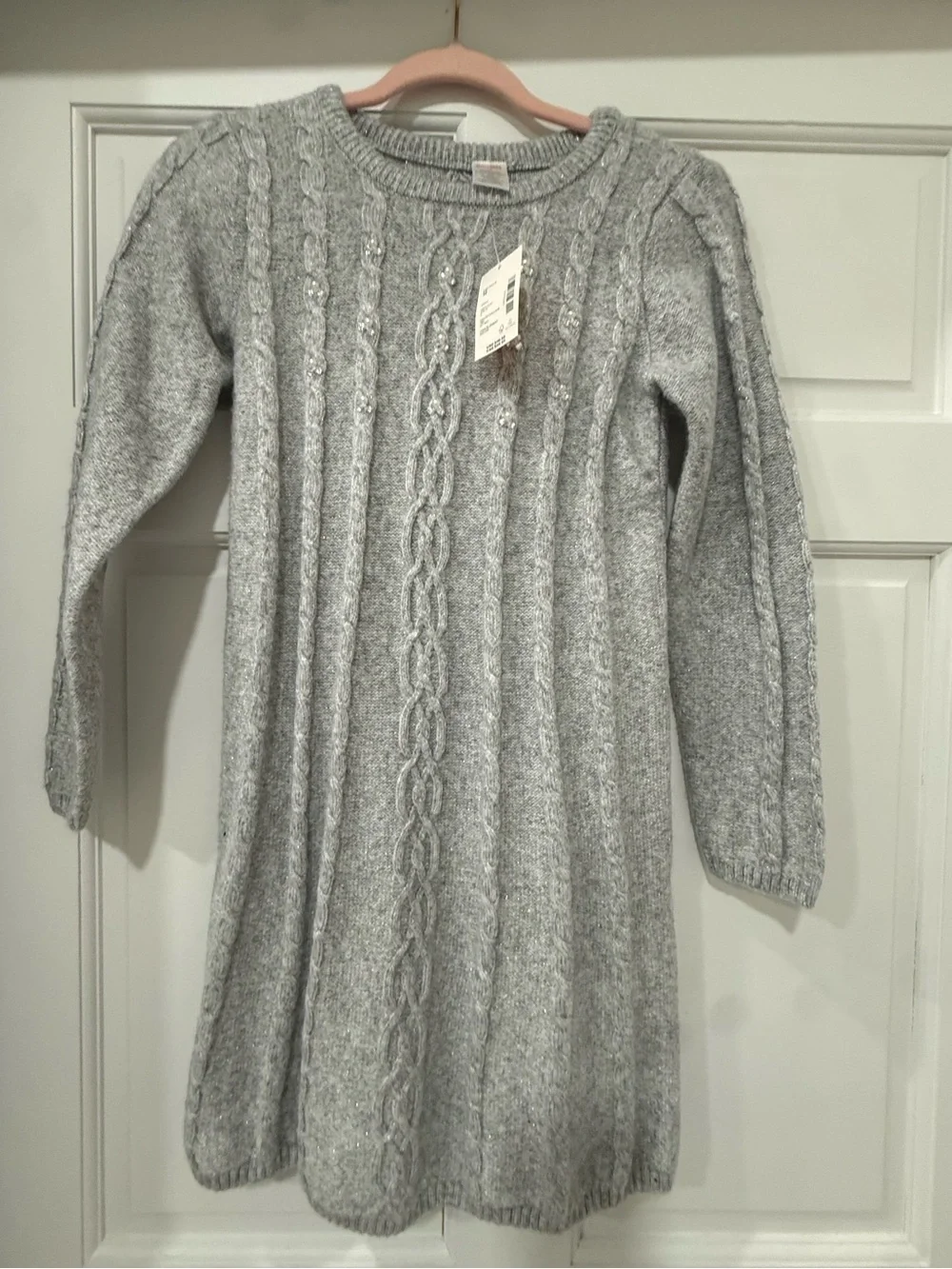 Gymboree Gray Cable-Knit Sweater Dress